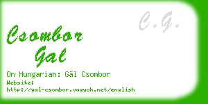 csombor gal business card